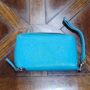 Halogen Turquoise Wristlet Wallet